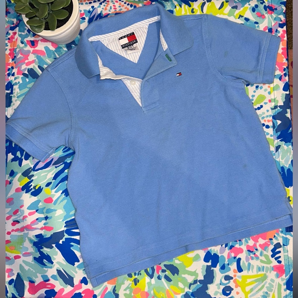 Tommy Hilfiger 2T Kids Light Blue Polo Shirt